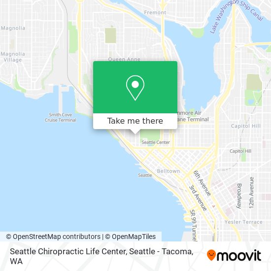 Seattle Chiropractic Life Center map