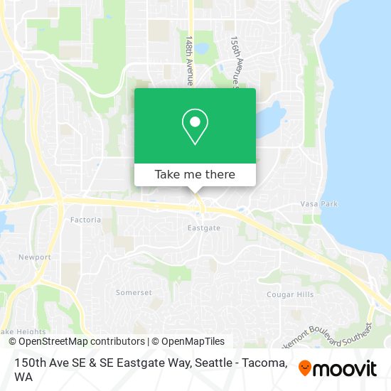 150th Ave SE & SE Eastgate Way map