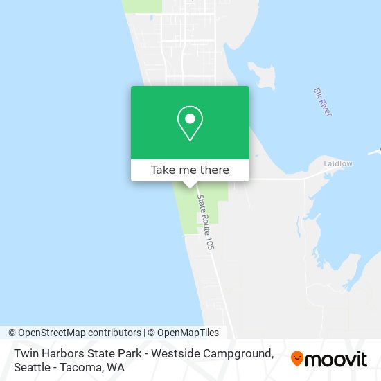 Twin Harbors State Park - Westside Campground map