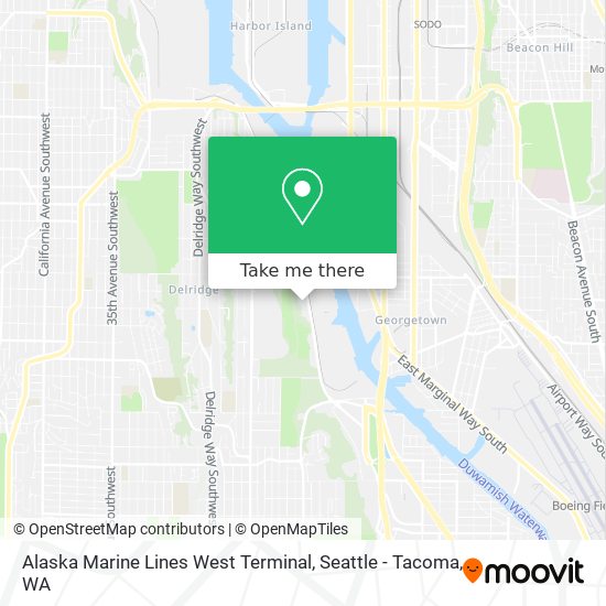 Mapa de Alaska Marine Lines West Terminal