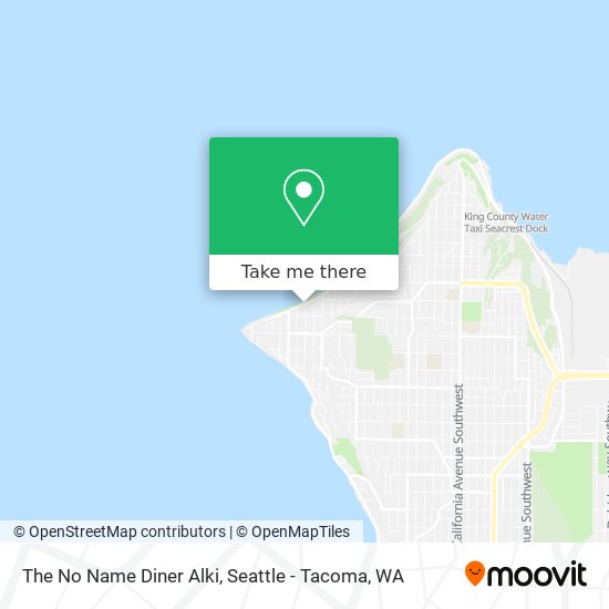 The No Name Diner Alki map