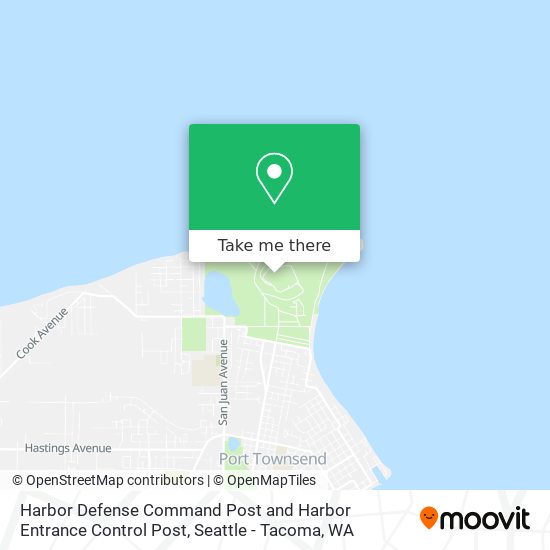 Harbor Defense Command Post and Harbor Entrance Control Post map