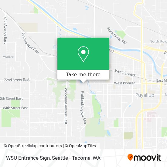 WSU Entrance Sign map