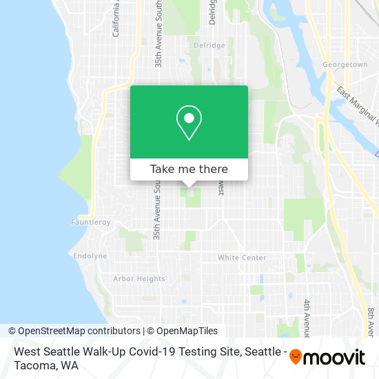 Mapa de West Seattle Walk-Up Covid-19 Testing Site