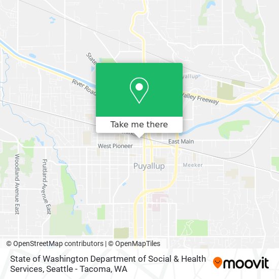 State of Washington Department of Social & Health Services map