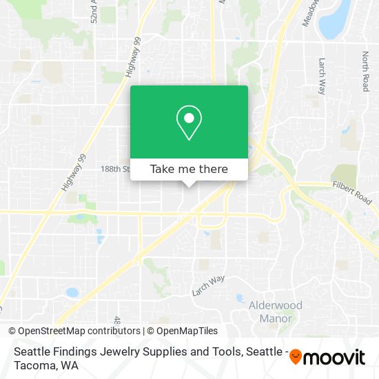 Mapa de Seattle Findings Jewelry Supplies and Tools