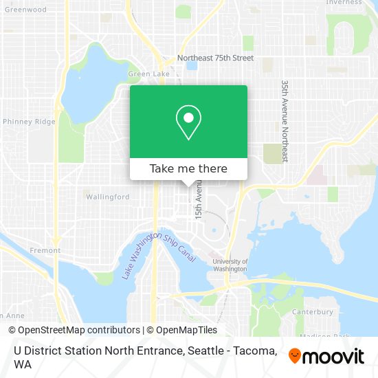 U District Station North Entrance map