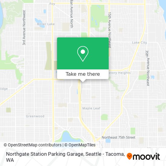 Mapa de Northgate Station Parking Garage