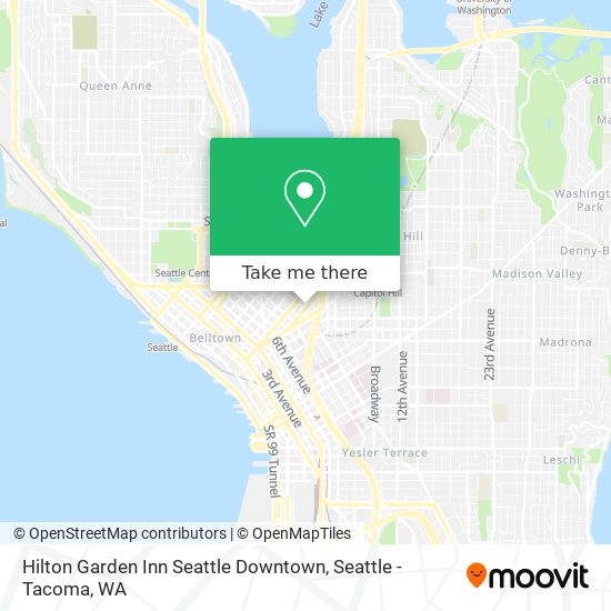Mapa de Hilton Garden Inn Seattle Downtown