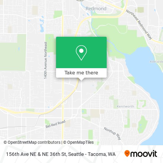 156th Ave NE & NE 36th St map