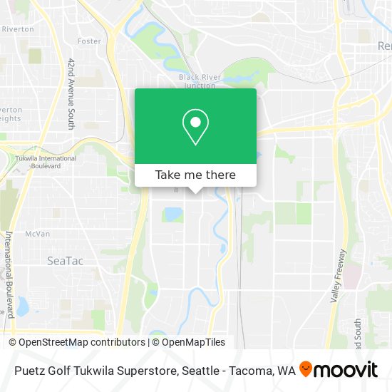 Puetz Golf Tukwila Superstore map