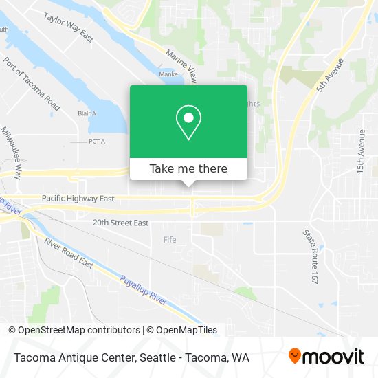 Tacoma Antique Center map