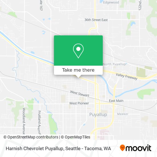 Harnish Chevrolet Puyallup map