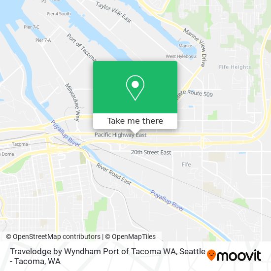 Mapa de Travelodge by Wyndham Port of Tacoma WA