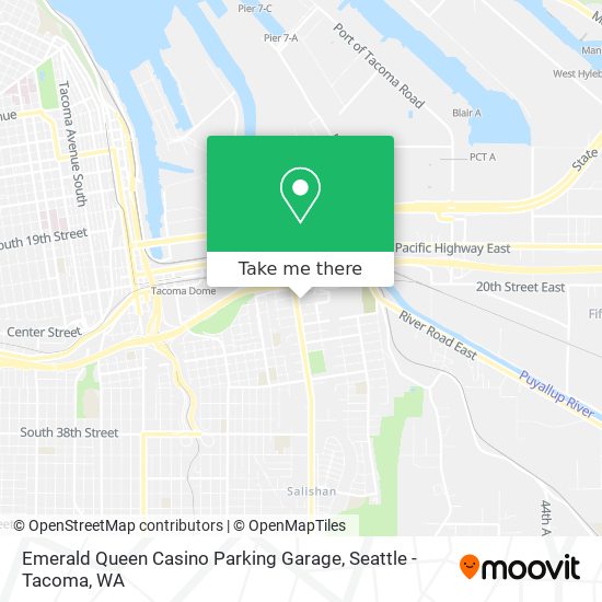 Mapa de Emerald Queen Casino Parking Garage