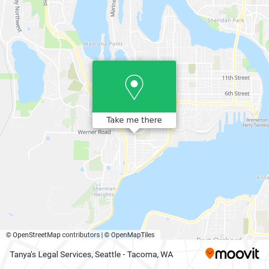 Tanya's Legal Services map