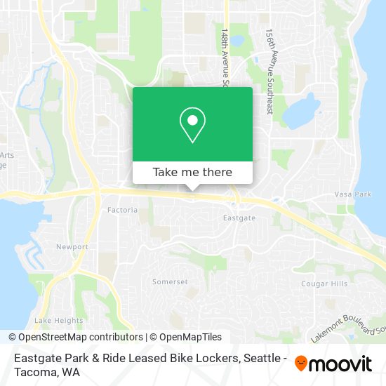 Mapa de Eastgate Park & Ride Leased Bike Lockers
