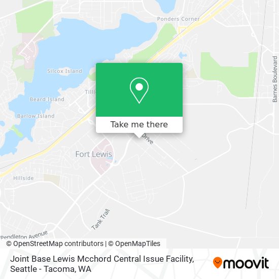 Mapa de Joint Base Lewis Mcchord Central Issue Facility