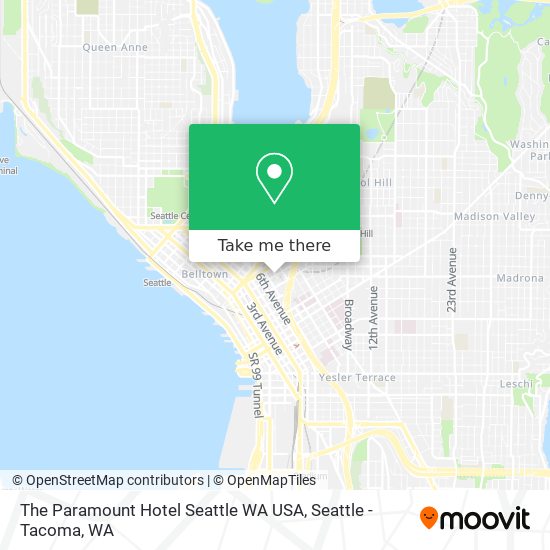 The Paramount Hotel Seattle WA USA map