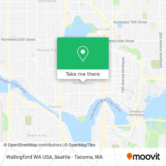 Mapa de Wallingford WA USA