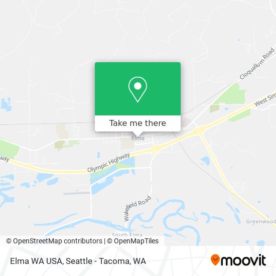 Elma WA USA map