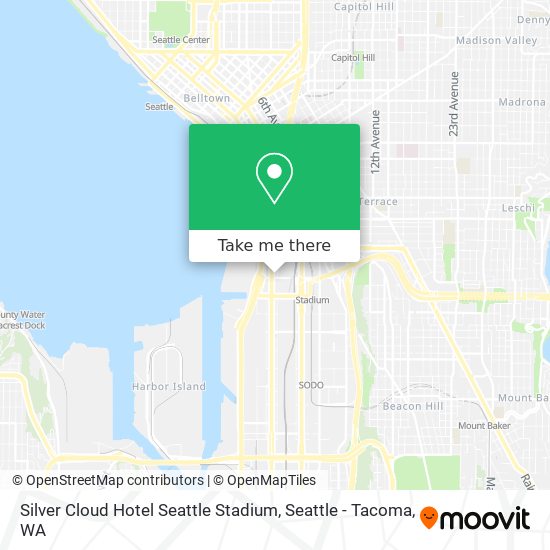 Mapa de Silver Cloud Hotel Seattle Stadium