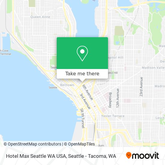 Mapa de Hotel Max Seattle WA USA