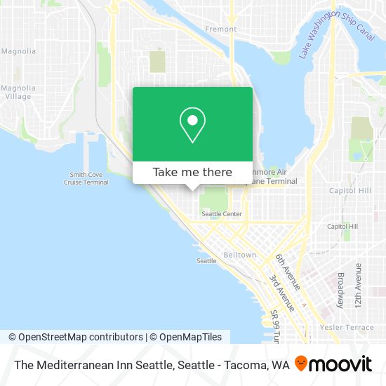 The Mediterranean Inn Seattle map