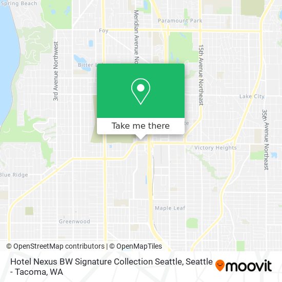 Hotel Nexus BW Signature Collection Seattle map