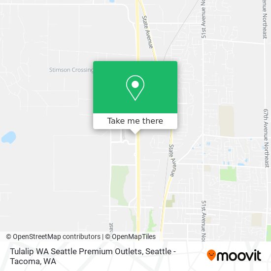 Tulalip WA Seattle Premium Outlets map