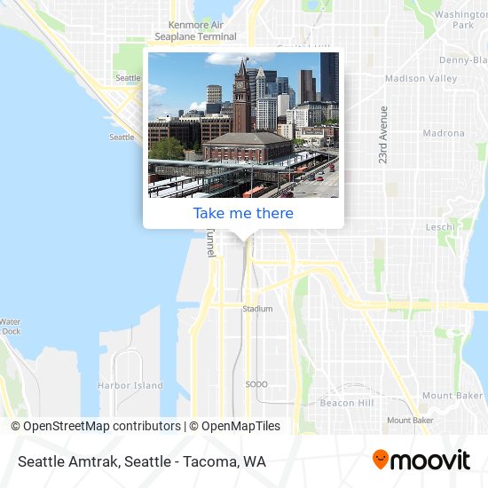 Mapa de Seattle Amtrak