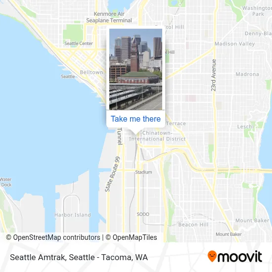 Seattle Amtrak map