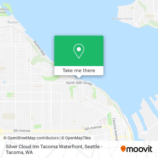 Mapa de Silver Cloud Inn Tacoma Waterfront