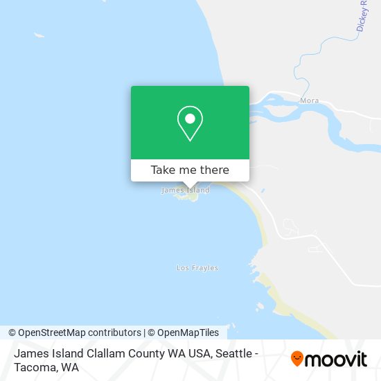 James Island Clallam County WA USA map