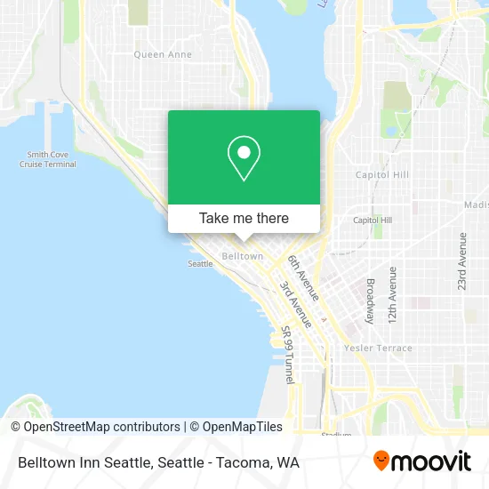 Belltown Inn Seattle map