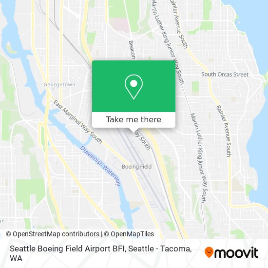 Seattle Boeing Field Airport BFI map