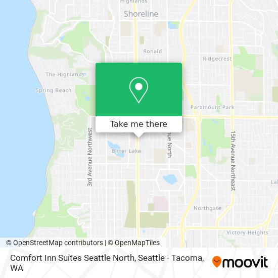 Mapa de Comfort Inn Suites Seattle North