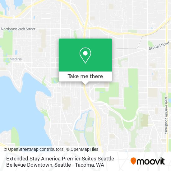 Mapa de Extended Stay America Premier Suites Seattle Bellevue Downtown