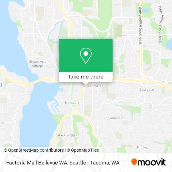 Factoria Mall Bellevue WA map