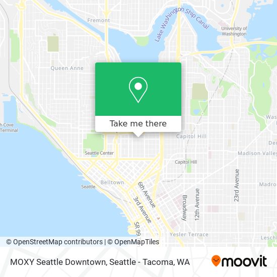 Mapa de MOXY Seattle Downtown