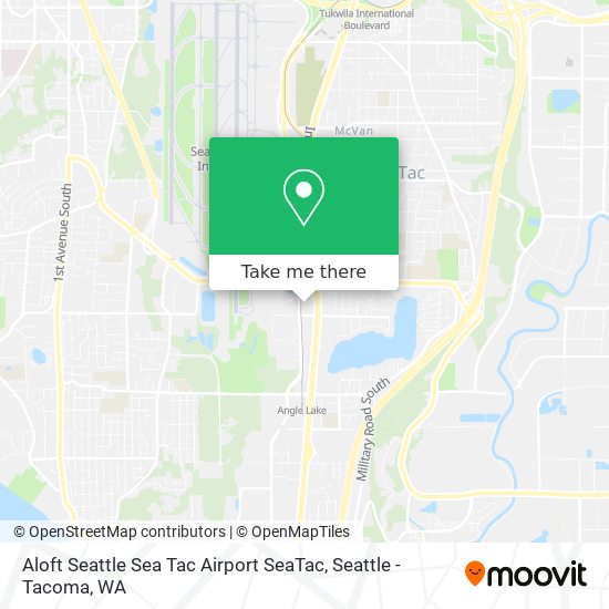 Aloft Seattle Sea Tac Airport SeaTac map