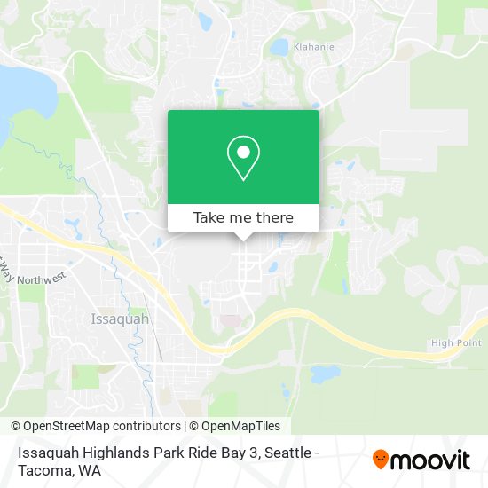 Mapa de Issaquah Highlands Park Ride Bay 3