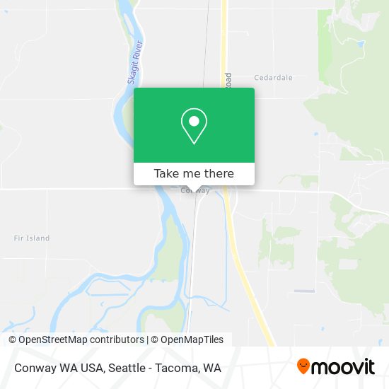 Conway WA USA map