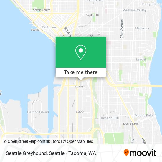 Seattle Greyhound map