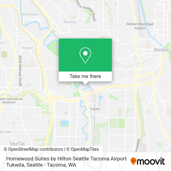 Homewood Suites by Hilton Seattle Tacoma Airport Tukwila map