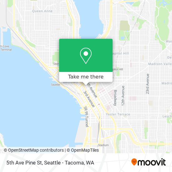 5th Ave Pine St map