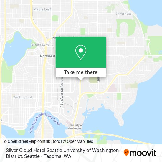 Silver Cloud Hotel Seattle University of Washington District map