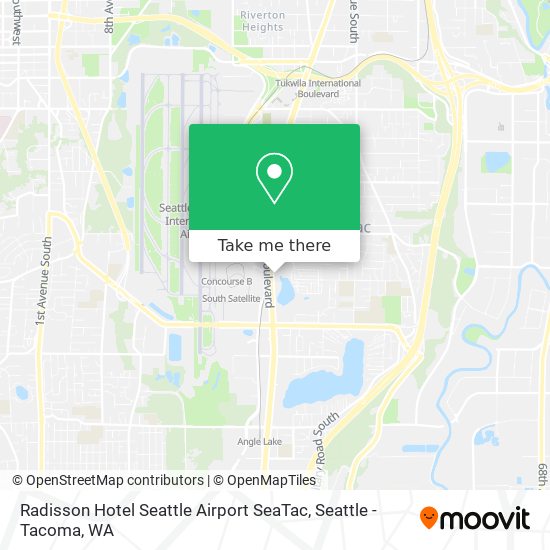 Mapa de Radisson Hotel Seattle Airport SeaTac