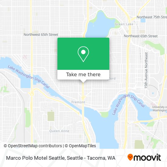 Marco Polo Motel Seattle map