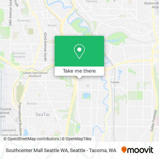 Southcenter Mall Seattle WA map